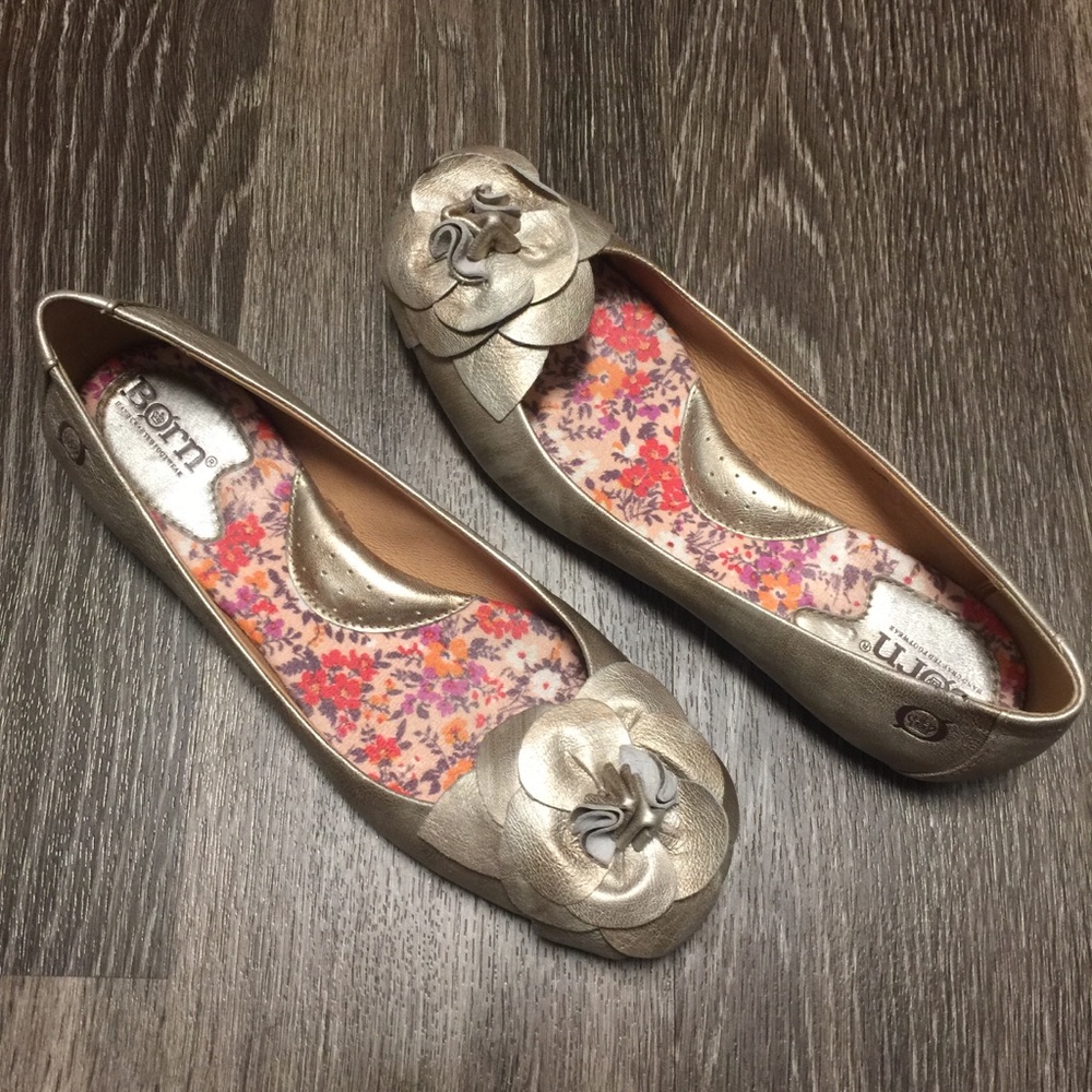 Metallic gold flats ~ BORN